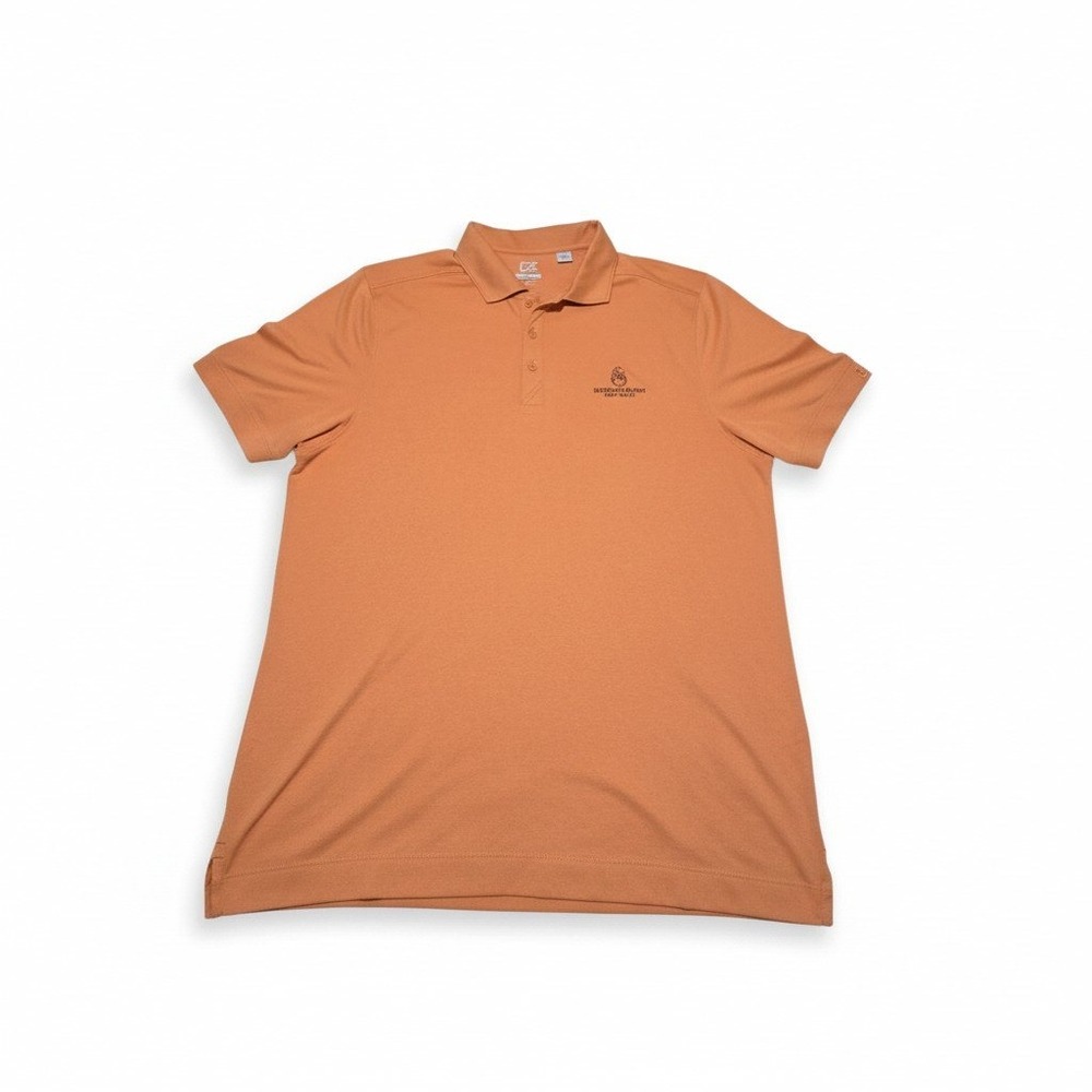 Cutter & Buck Mens DryTec Polo Shirt Orange Silverado Resort Napa Valley XL - Picture 1 of 6